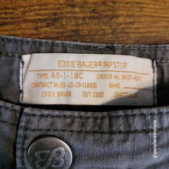 Eddie Bauer Cargo Pants 10 Rip Stop Type 46-1-18-C Mid Rise Gray Gorpcore - Picture 5 of 16